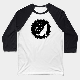 Lone Wolf - Wolf Howling Baseball T-Shirt